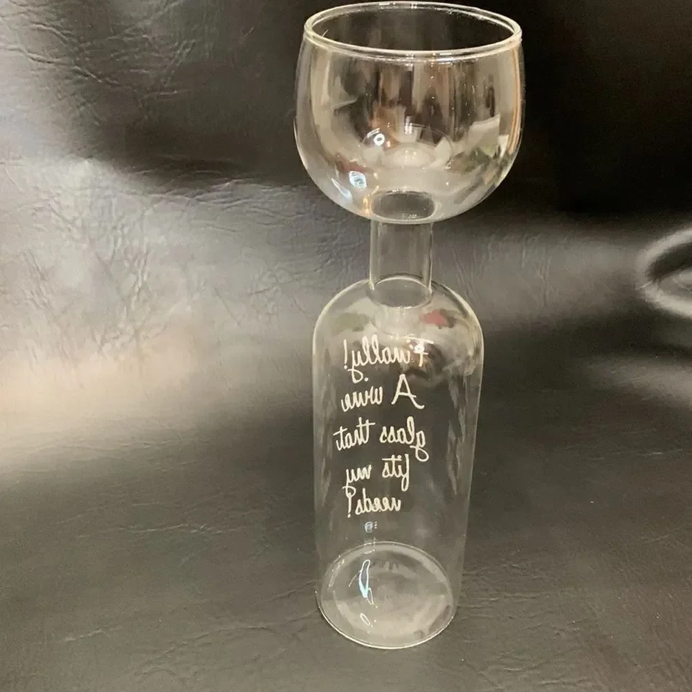 Big Mouth Toys Wine Bottle Glass Holds Whole Bottle A Glass That Fits My Needs